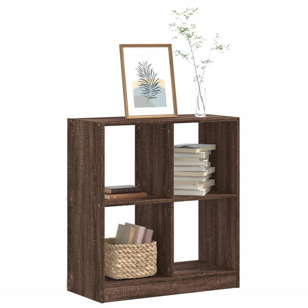 vidaXL Boekenkast 68,5x32x75 cm bewerkt hout bruin eikenkleurig