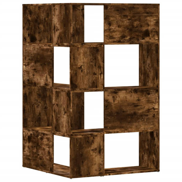 vidaXL Boekenkast 4-laags hoek 85x85x140 cm bewerkt hout gerookt eiken