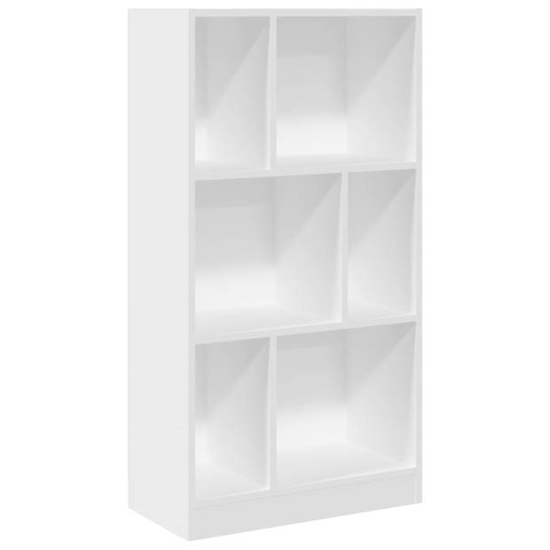 vidaXL Boekenkast 57x28,5x107,5 cm bewerkt hout wit