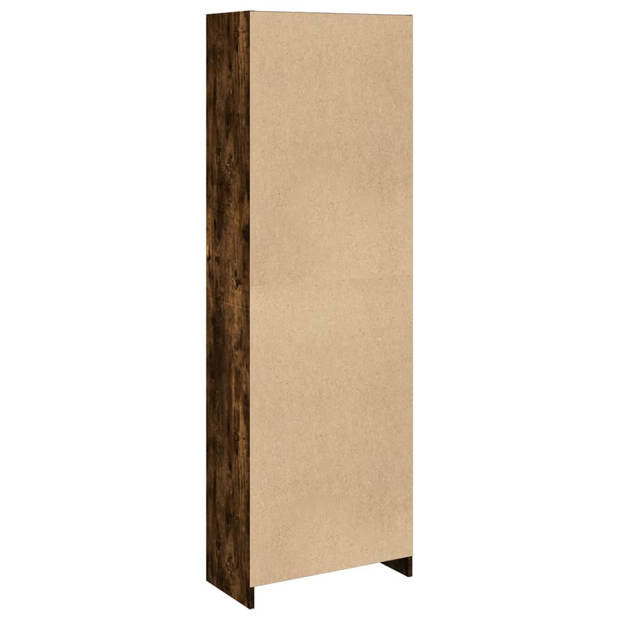 vidaXL Boekenkast 57x28,5x174 cm bewerkt hout gerookt eikenkleurig