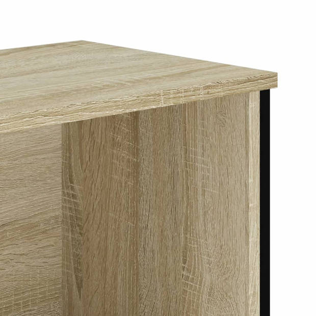 vidaXL Boekenkast 50x31x137,5 cm bewerkt hout sonoma eikenkleurig