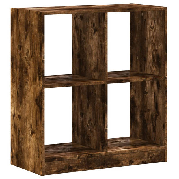 vidaXL Boekenkast 68,5x32x75 cm bewerkt hout gerookt eikenkleurig