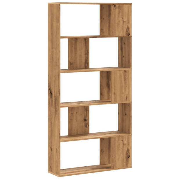 vidaXL Boekenkast 5-laags 80,5x23,5x162,5 cm hout artisanaal eiken