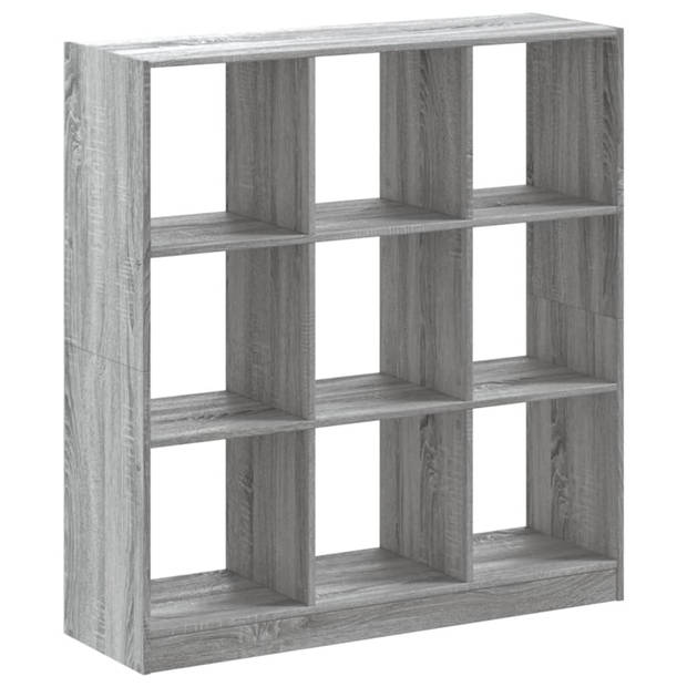 vidaXL Boekenkast 102x32x108 cm bewerkt hout grijs sonoma eikenkleurig