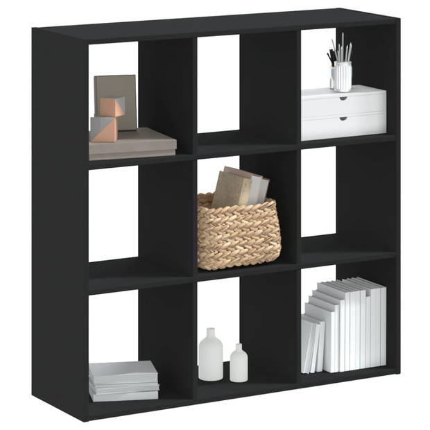 vidaXL Boekenkast 102x32x102 cm bewerkt hout zwart