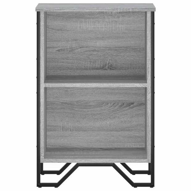 vidaXL Boekenkast 50x31x74,5 cm bewerkt hout grijs sonoma eikenkleur