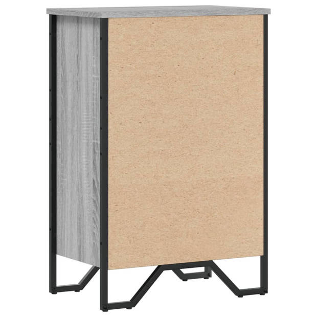 vidaXL Boekenkast 50x31x74,5 cm bewerkt hout grijs sonoma eikenkleur