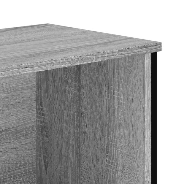 vidaXL Boekenkast 50x31x74,5 cm bewerkt hout grijs sonoma eikenkleur