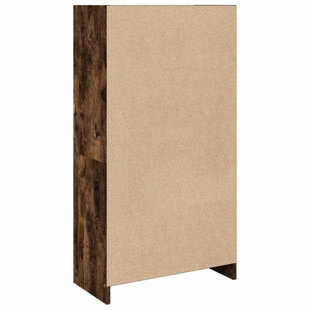 vidaXL Boekenkast 57x28,5x107,5 cm bewerkt hout gerookt eikenkleurig