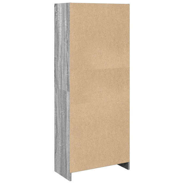 vidaXL Boekenkast 57x28,5x141cm bewerkt hout grijs sonoma eikenkleurig