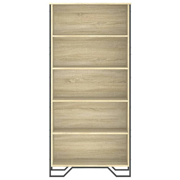 vidaXL Boekenkast 80x31x169 cm bewerkt hout sonoma eikenkleurig