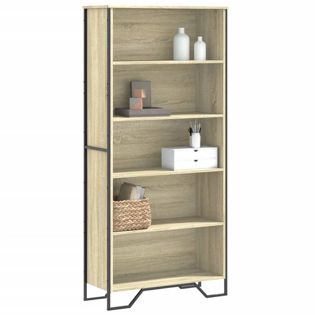 vidaXL Boekenkast 80x31x169 cm bewerkt hout sonoma eikenkleurig