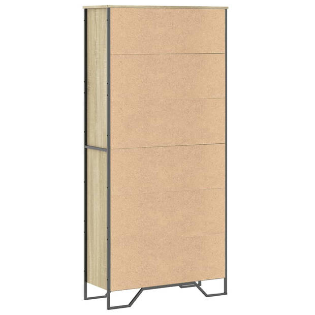 vidaXL Boekenkast 80x31x169 cm bewerkt hout sonoma eikenkleurig