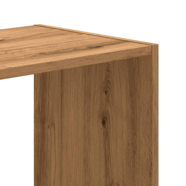 vidaXL Boekenkast 68,5x32x75 cm bewerkt hout artisanaal eikenkleurig