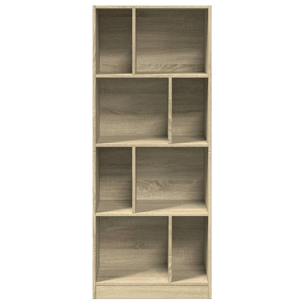 vidaXL Boekenkast 57x28,5x141 cm bewerkt hout sonoma eikenkleurig