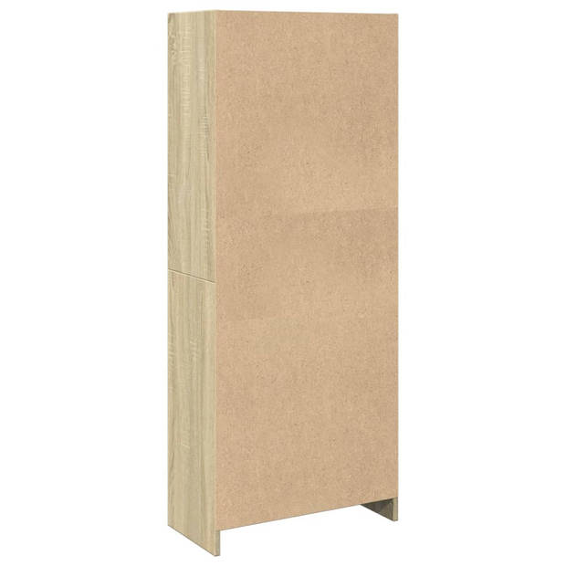 vidaXL Boekenkast 57x28,5x141 cm bewerkt hout sonoma eikenkleurig