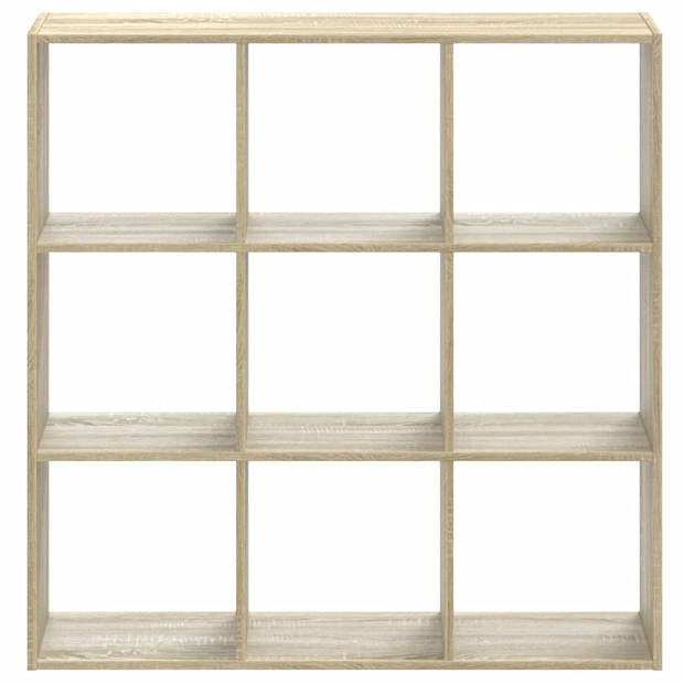 vidaXL Boekenkast 102x32x102 cm bewerkt hout sonoma eikenkleurig