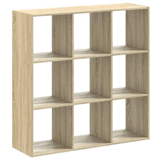 vidaXL Boekenkast 102x32x102 cm bewerkt hout sonoma eikenkleurig