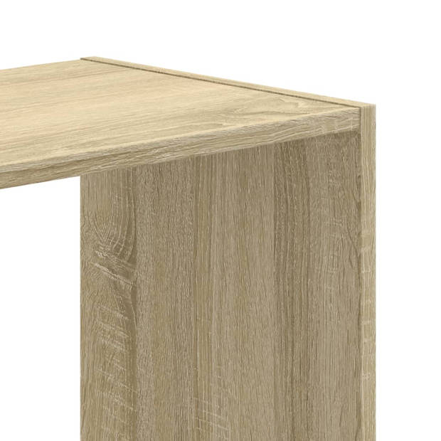 vidaXL Boekenkast 102x32x102 cm bewerkt hout sonoma eikenkleurig