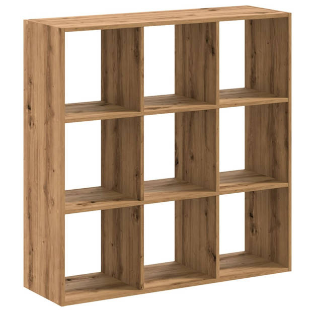 vidaXL Boekenkast 102x32x102 cm bewerkt hout artisanaal eikenkleurig