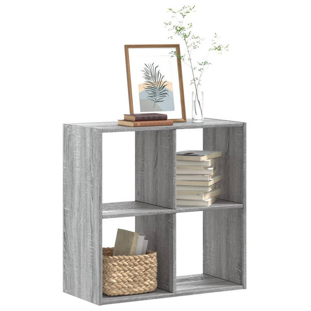 vidaXL Boekenkast 68,5x32x68,5 cm bewerkt hout grijs sonoma eiken