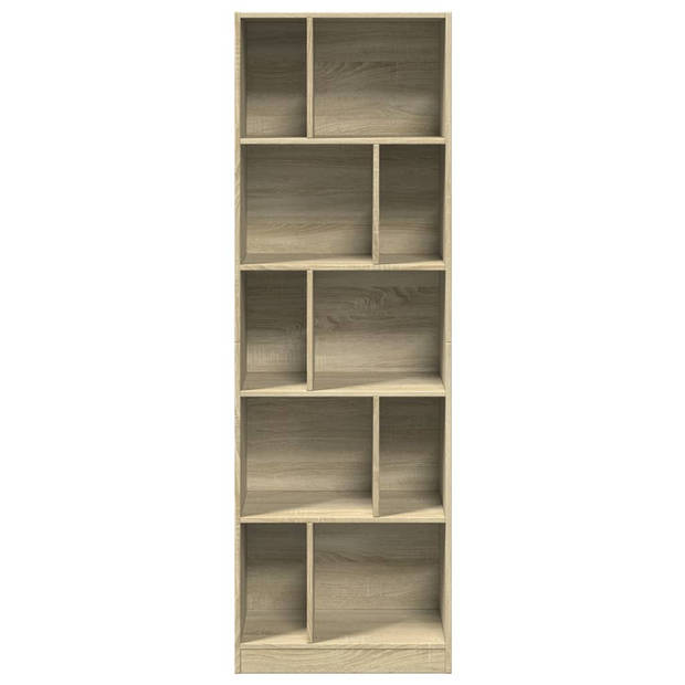 vidaXL Boekenkast 57x28,5x174 cm bewerkt hout sonoma eikenkleurig