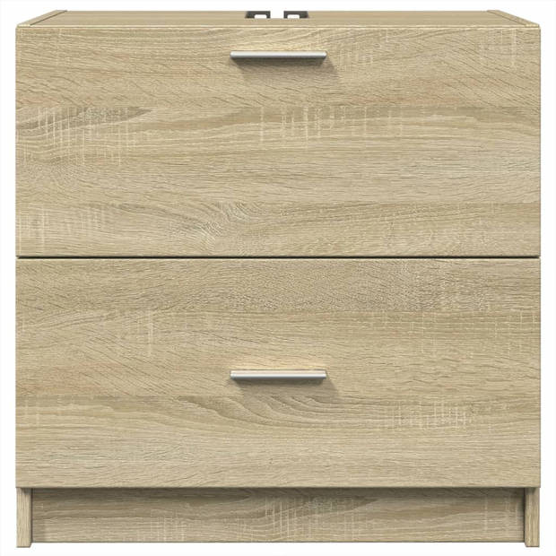 vidaXL Wastafelkast 59x37x59 cm bewerkt hout sonoma eikenkleurig