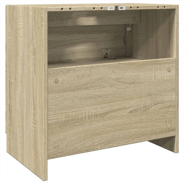 vidaXL Wastafelkast 59x37x59 cm bewerkt hout sonoma eikenkleurig