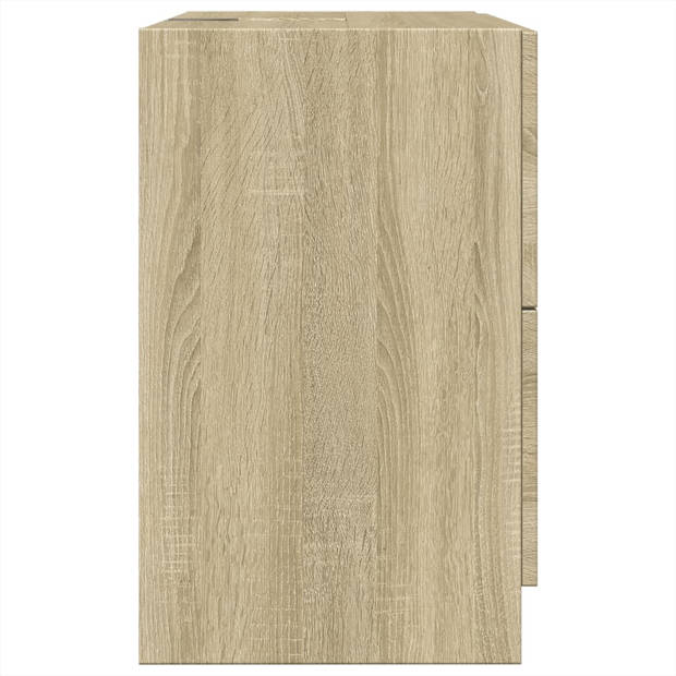 vidaXL Wastafelkast 59x37x59 cm bewerkt hout sonoma eikenkleurig