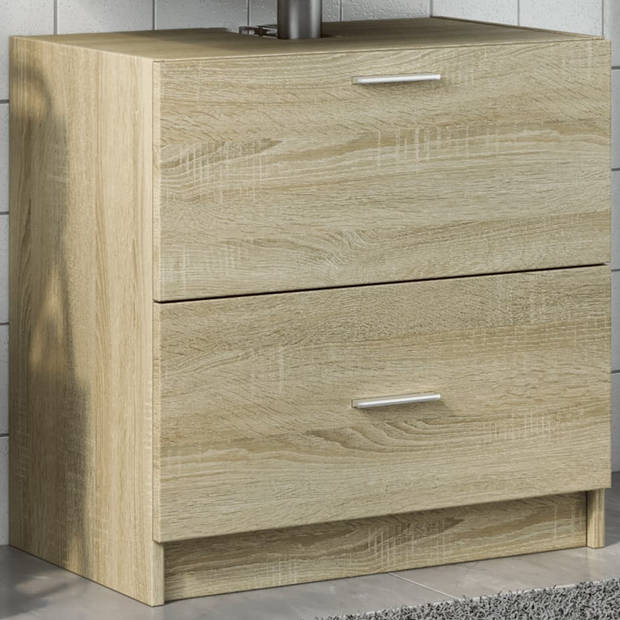 vidaXL Wastafelkast 59x37x59 cm bewerkt hout sonoma eikenkleurig