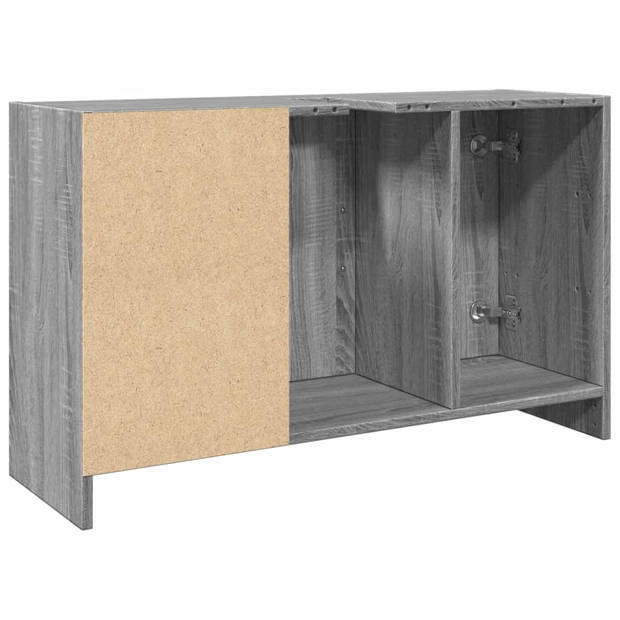 vidaXL Wastafelkast 90x29x55 cm bewerkt hout grijs sonoma eikenkleurig