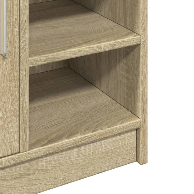 vidaXL Wastafelkast 63x29x55 cm bewerkt hout sonoma eikenkleurig