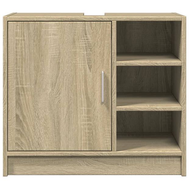 vidaXL Wastafelkast 63x29x55 cm bewerkt hout sonoma eikenkleurig