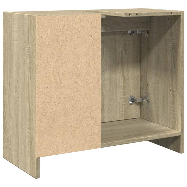 vidaXL Wastafelkast 63x29x55 cm bewerkt hout sonoma eikenkleurig