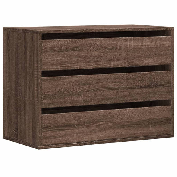 vidaXL Ladekast 80x41x58 cm bewerkt hout bruin eikenkleurig