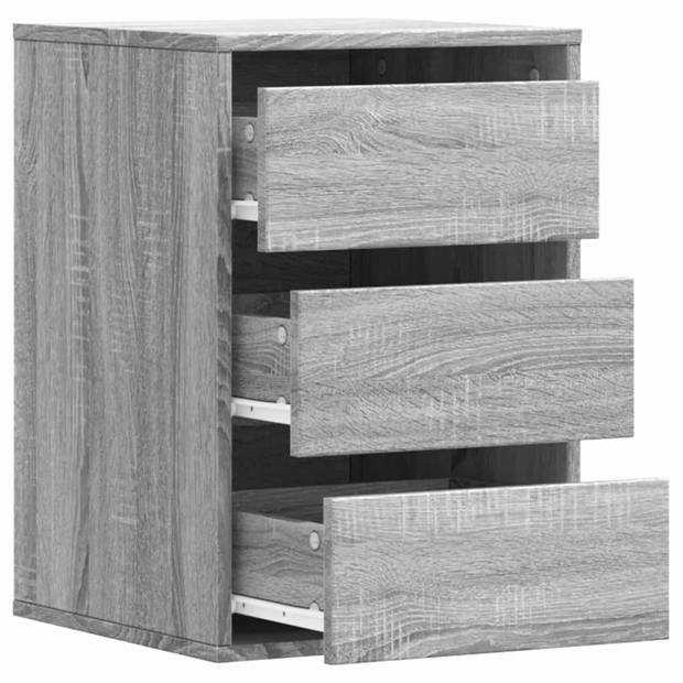 vidaXL Ladekast 40x41x58 cm bewerkt hout grijs sonoma eikenkleurig