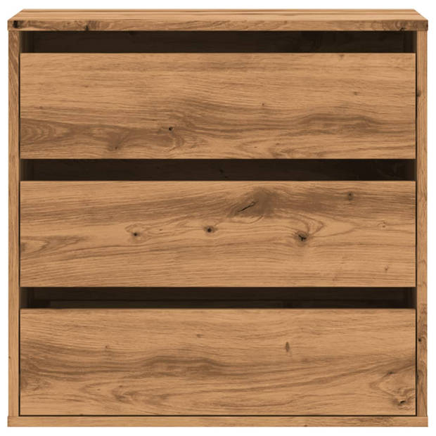 vidaXL Ladekast 60x41x58 cm bewerkt hout artisanaal eikenkleurig