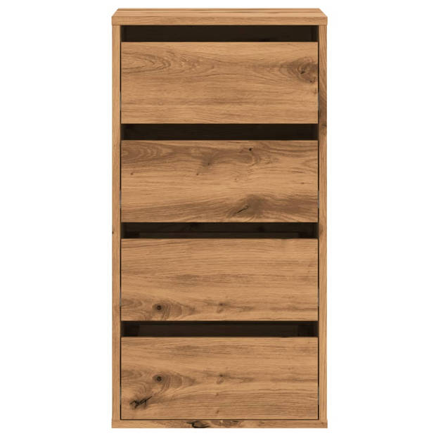 vidaXL Ladekast 40x41x76 cm bewerkt hout artisanaal eikenkleurig