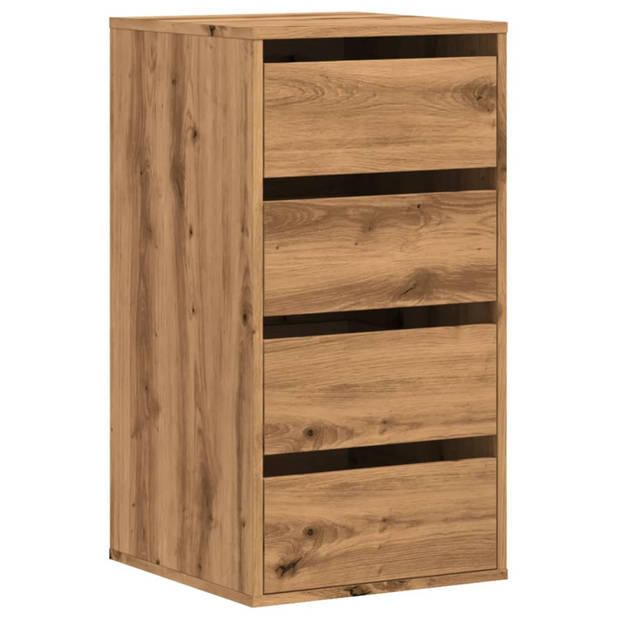 vidaXL Ladekast 40x41x76 cm bewerkt hout artisanaal eikenkleurig