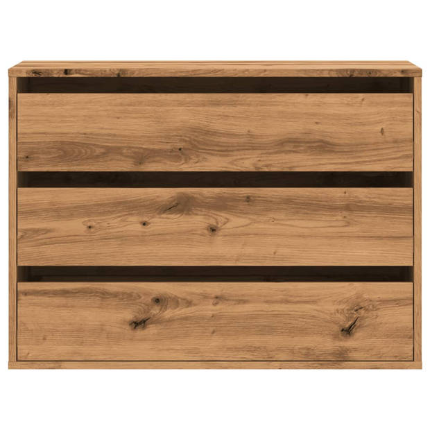 vidaXL Ladekast 80x41x58 cm bewerkt hout artisanaal eikenkleurig