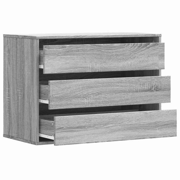 vidaXL Ladekast 80x41x58 cm bewerkt hout grijs sonoma eikenkleurig