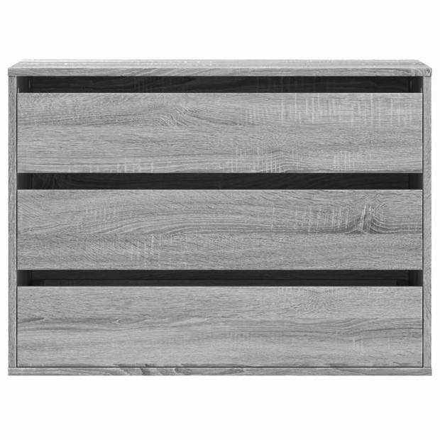 vidaXL Ladekast 80x41x58 cm bewerkt hout grijs sonoma eikenkleurig