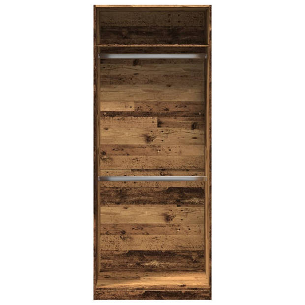 vidaXL Kledingkast 80x50x200 cm bewerkt hout oud hout