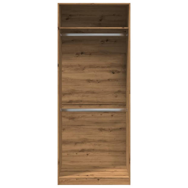 vidaXL Kledingkast 80x50x200 cm bewerkt hout artisanaal eikenkleur