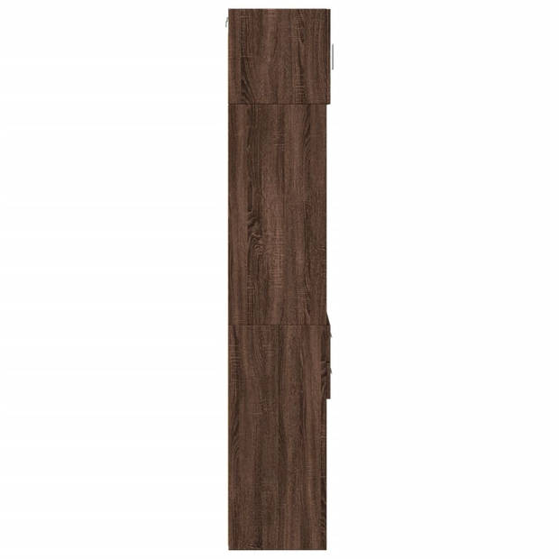 vidaXL Opbergkast smal 45x42,5x225 cm bewerkt hout bruin eikenkleur