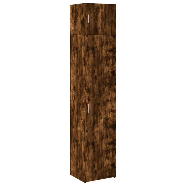 vidaXL Opbergkast smal 45x42,5x225 cm bewerkt hout gerookt eikenkleur