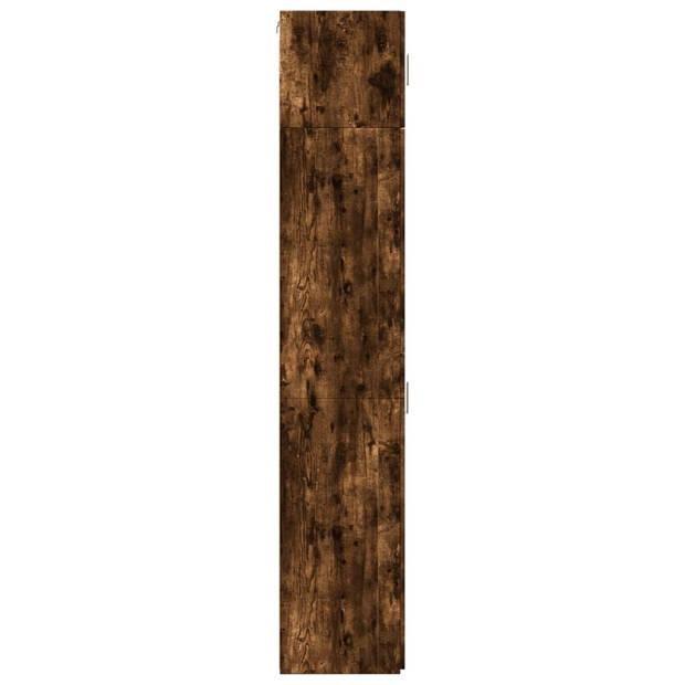 vidaXL Opbergkast smal 45x42,5x225 cm bewerkt hout gerookt eikenkleur