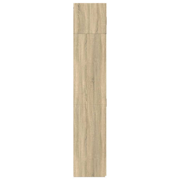 vidaXL Opbergkast 70x42,5x225 cm bewerkt hout sonoma eikenkleurig