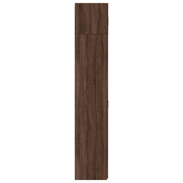 vidaXL Opbergkast 70x42,5x225 cm bewerkt hout bruin eikenkleurig