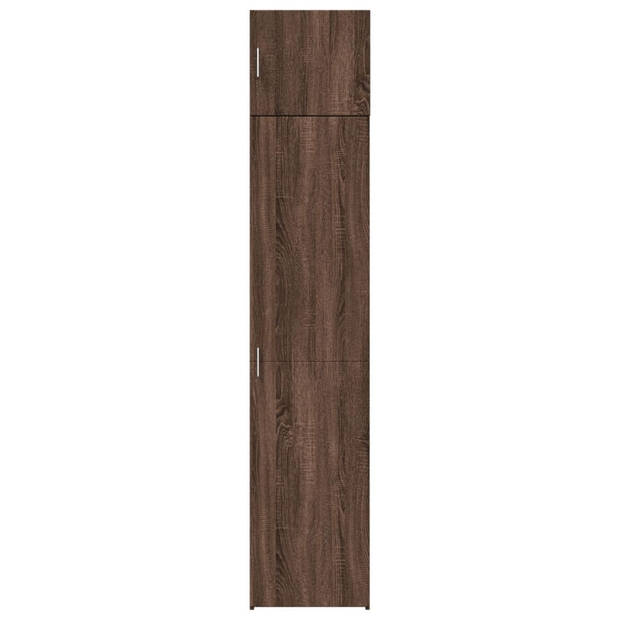 vidaXL Opbergkast smal 45x42,5x225 cm bewerkt hout bruin eikenkleurig